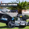 21 in. 200 cc Gas Recoil Start, Walk Behind Push Mower, Self-Propelled 3-in-1 with 7 Position Height Adjustment